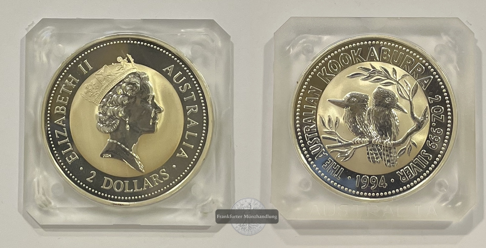  Australien 2 Dollars (Elizabeth II) Kookaburra 1994 FM-Frankfurt Feinsilber: 62,207g   