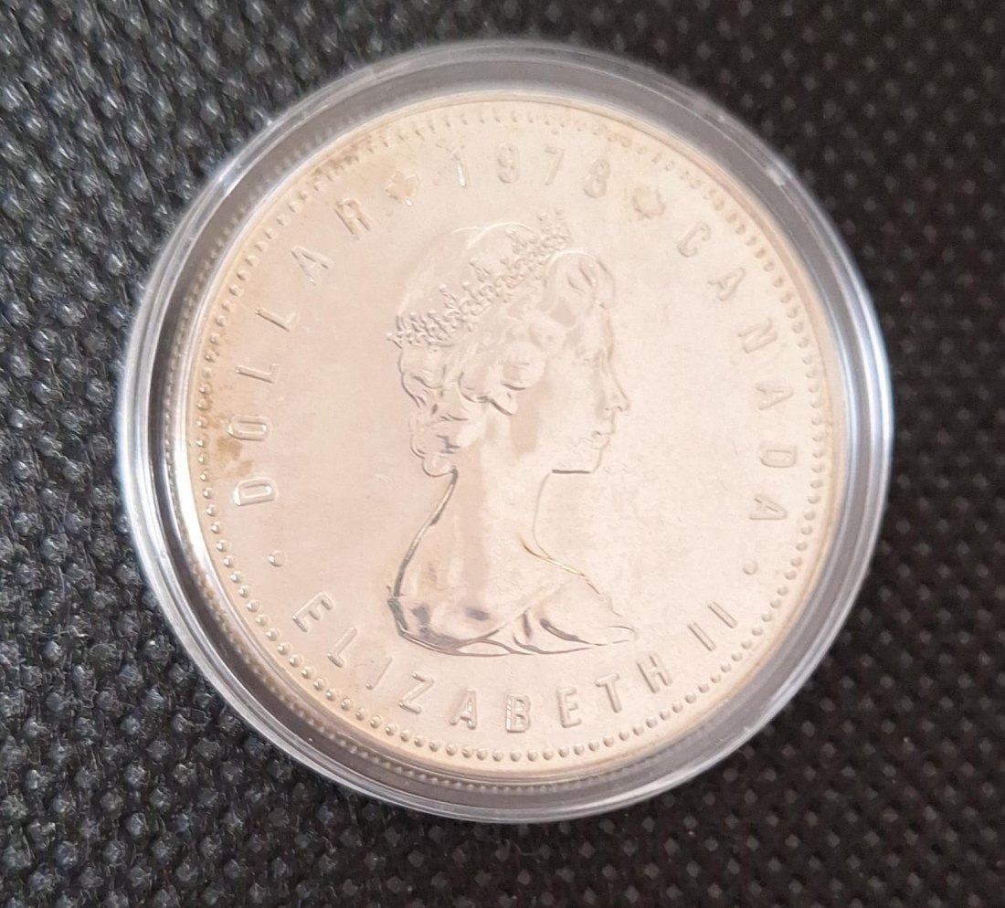  Canada Silber Gedenkmünze, 1 Dollar 1978, Commonwealth Games, Feingewicht 11,6 Gramm Silber   