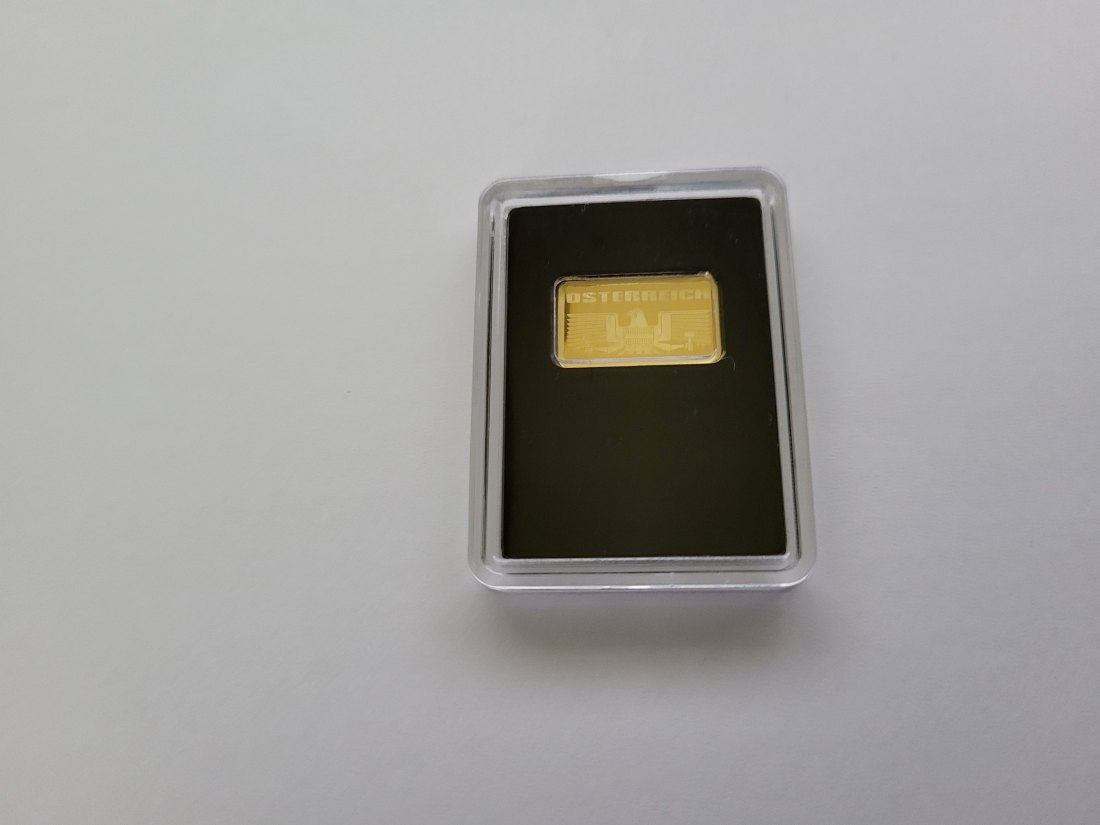  Goldbarren 1/200 Oz 20 Jahre Abschied vom Schilling Österreich Spittalgold9800 (5527   