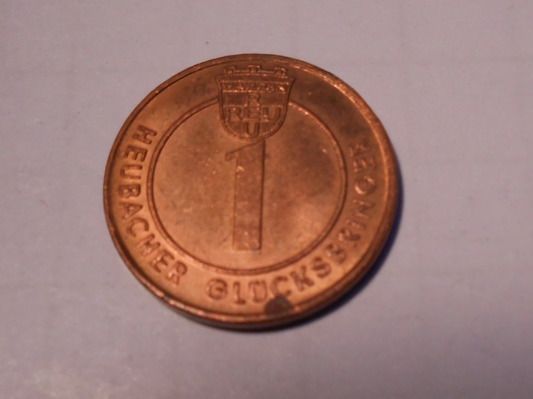  #MED24 Jeton, Heubacher Glücksbringer, Sonderprägung, 8. Internationaler Rosenstein Wandertag 1977   