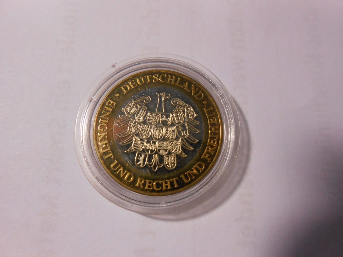  #MED32 Medaille, Bi-Metallprägung Conrad Röntgen, veredelt Deutschland   