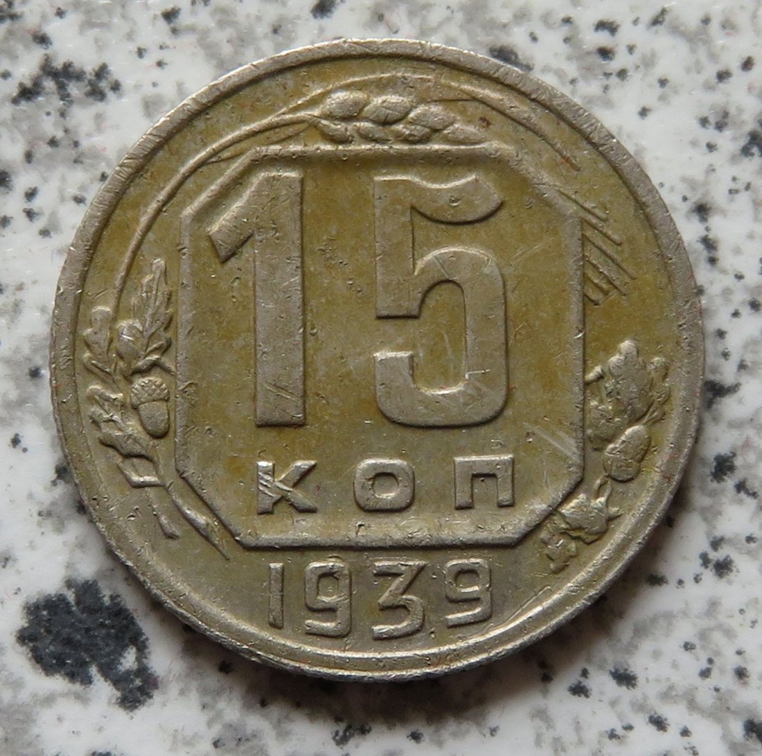 Sowjetunion 15 Kopeken 1939   