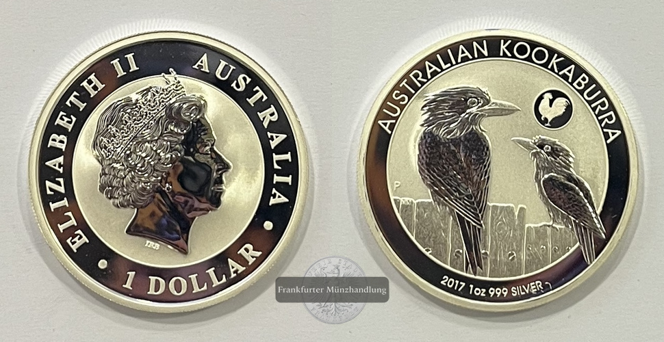  Australien 1 Dollar 2017 Kookaburra Shark-PRIVY FM-Frankfurt KM#2781 Feinsilber: 31,1g   