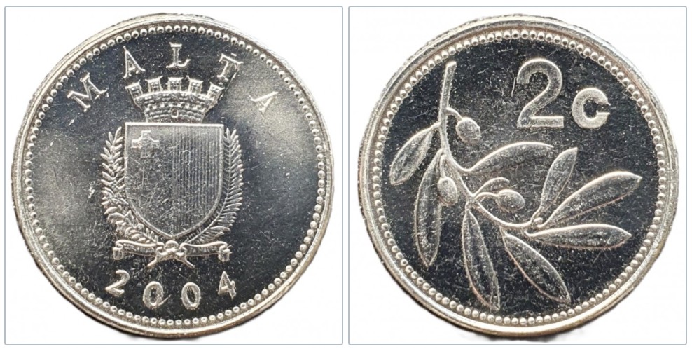  Malta 2 Cent 2004 vorzüglich   