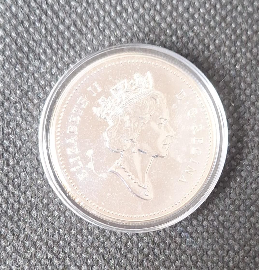  Canada Silber Gedenkmünze 1 Dollar 1990 Kelsey, Feingewicht 11,6 Gramm Silber   
