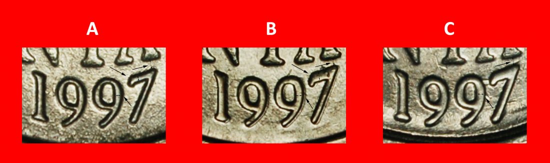  Ⰺ LAUREL HEAD (1994-1997): BRAZIL ★ 1 CENTAVO 1997! 3 DISCOVERY COINS!★LOW START ★ NO RESERVE!   