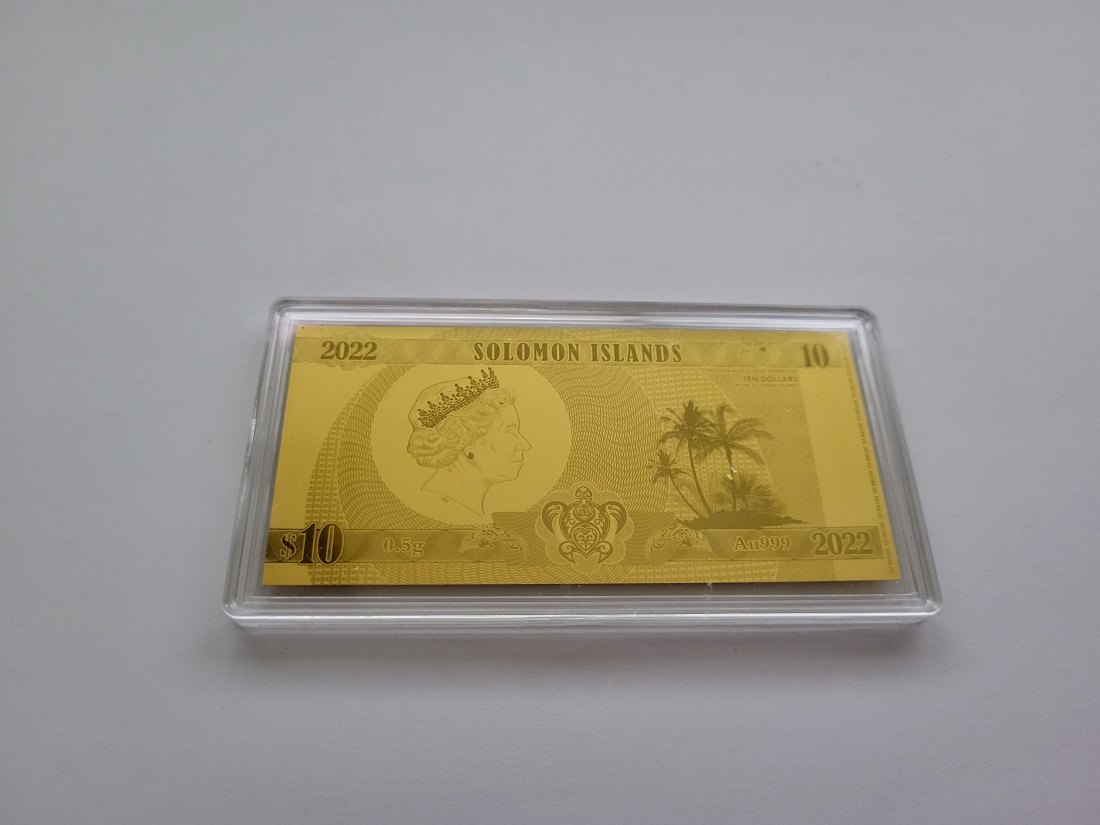  10 Dollar 2022 Vienna Goldbarren 0,5g 999 Solomon Island Spittalgold9800 (5525   