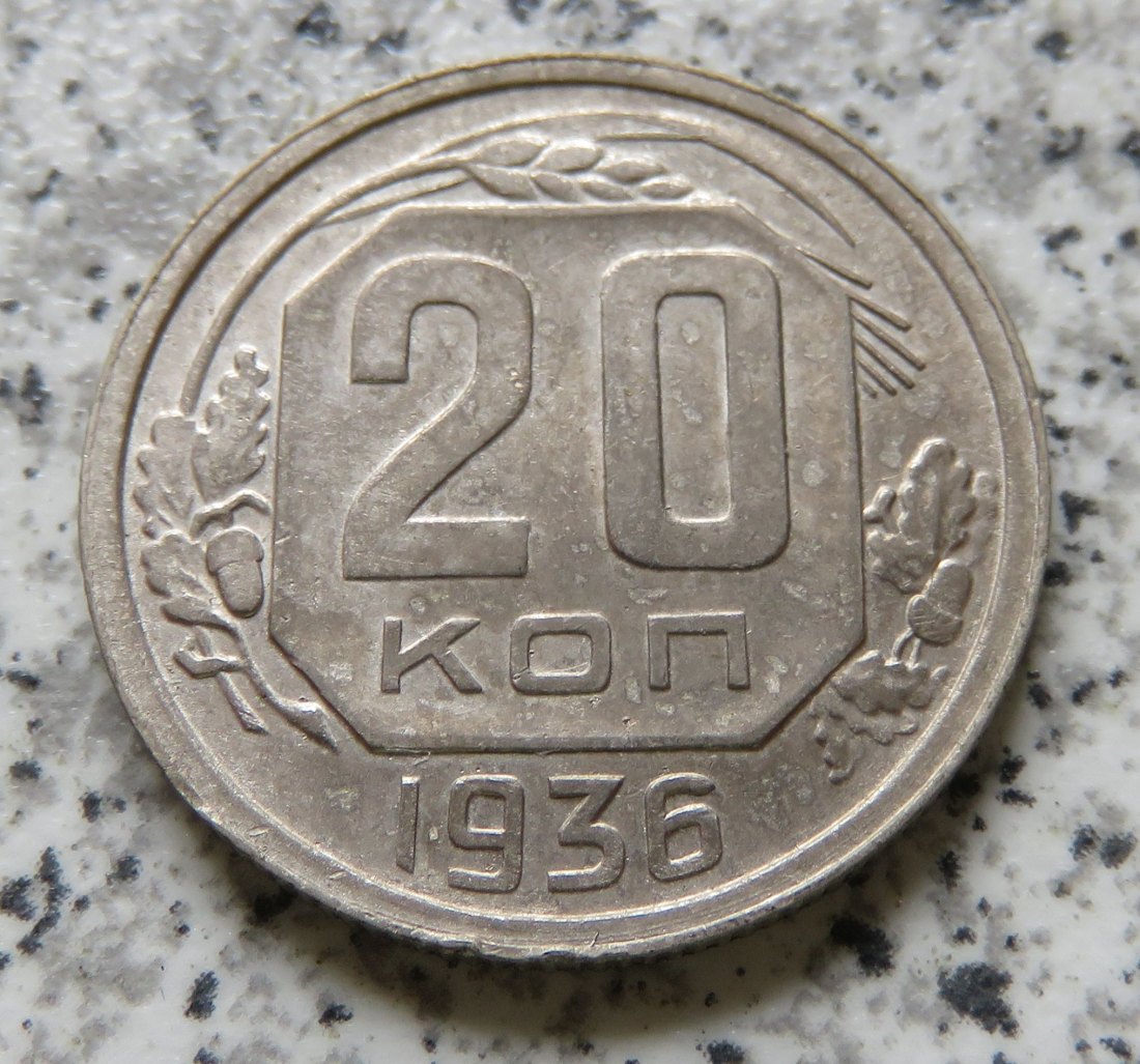  Sowjetunion 20 Kopeken 1936   