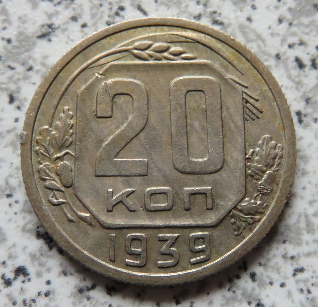  Sowjetunion 20 Kopeken 1939   