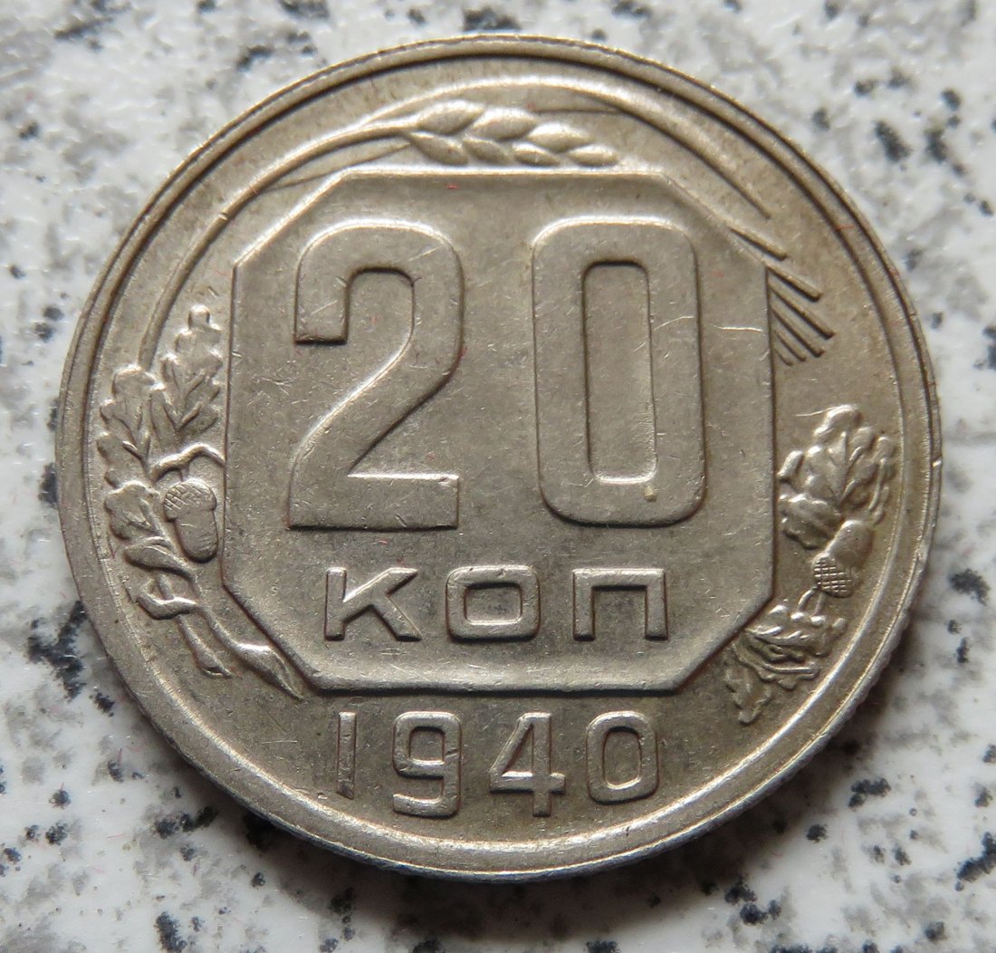  Sowjetunion 20 Kopeken 1940   