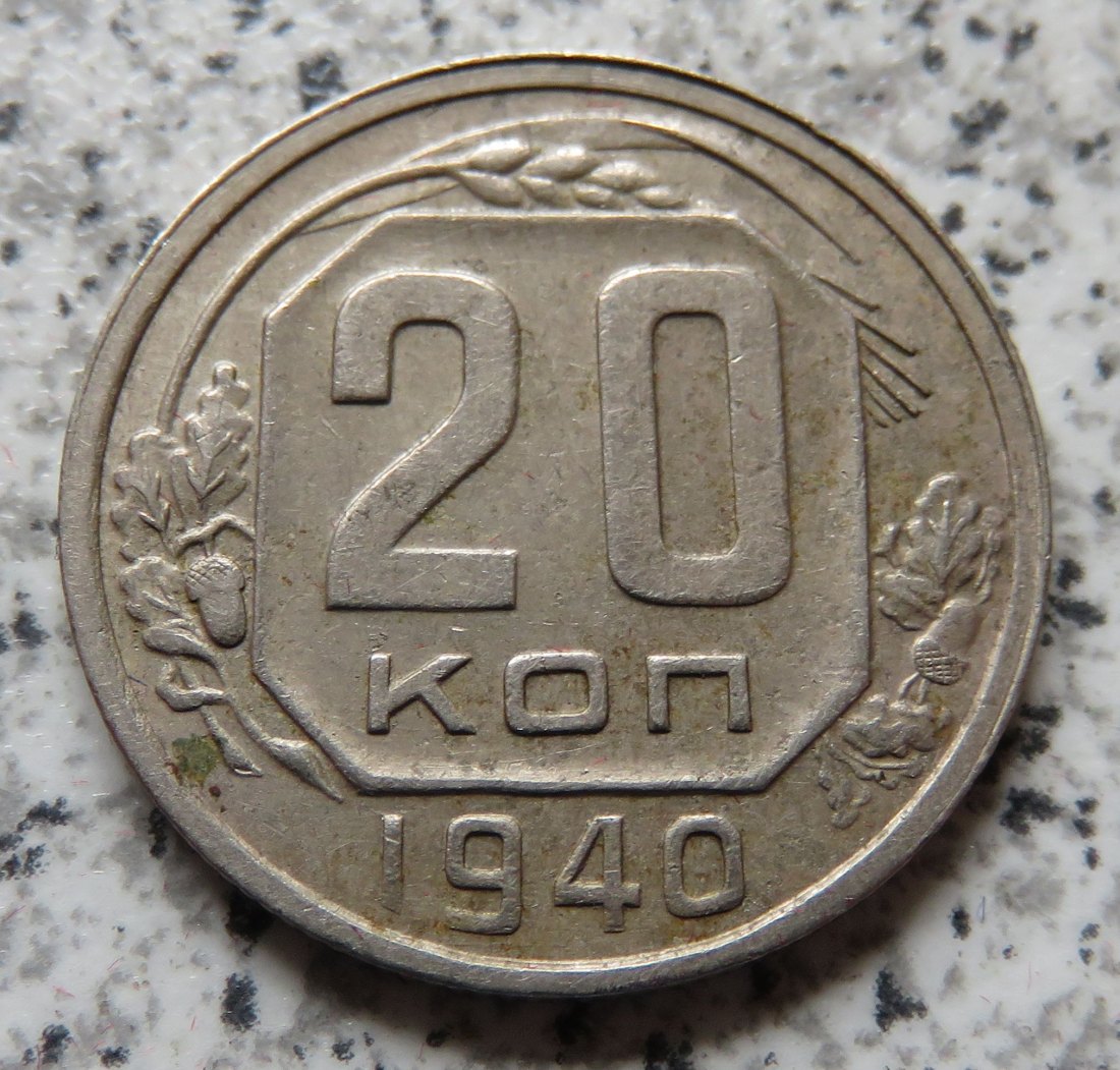  Sowjetunion 20 Kopeken 1940   