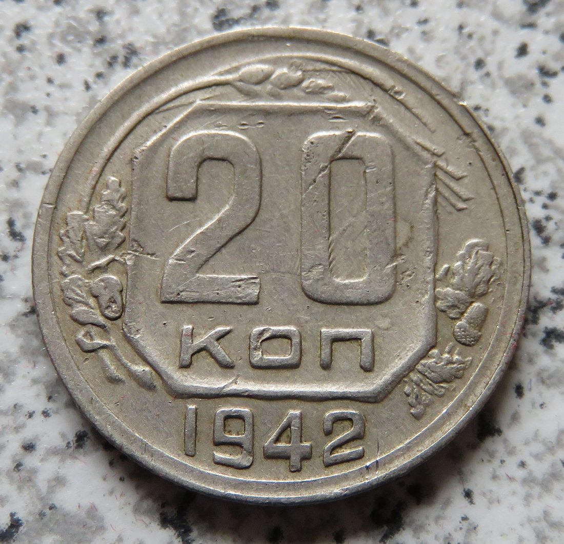  Sowjetunion 20 Kopeken 1942   