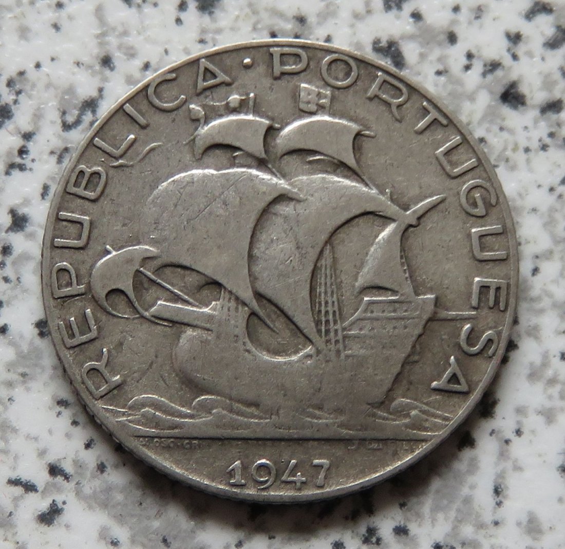  Portugal 2,5 Escudos 1947   