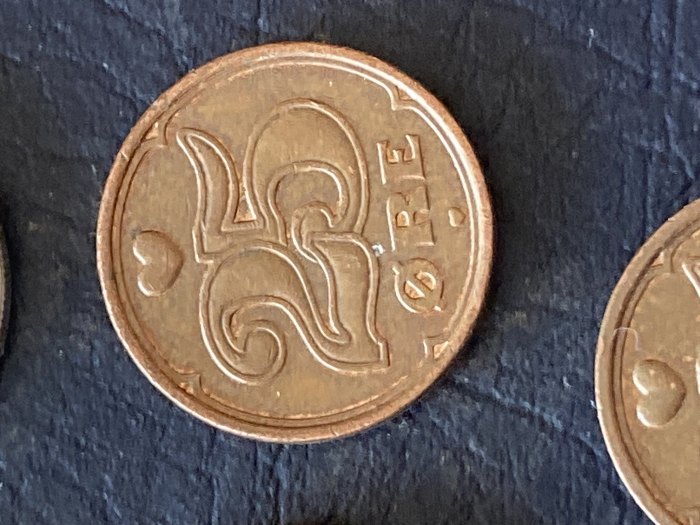  Münze Münzen Umlaufmünze Dänemark 25 Öre 2002   