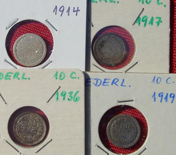  Niederlande : 7 x 10 Cents Silber (1914-1941) intern : 1039745   