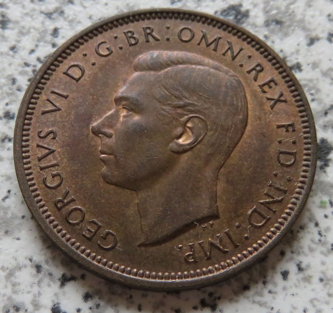  Großbritannien 1/2 Penny 1938 / Großbritannien half Penny 1938, Erhaltung   