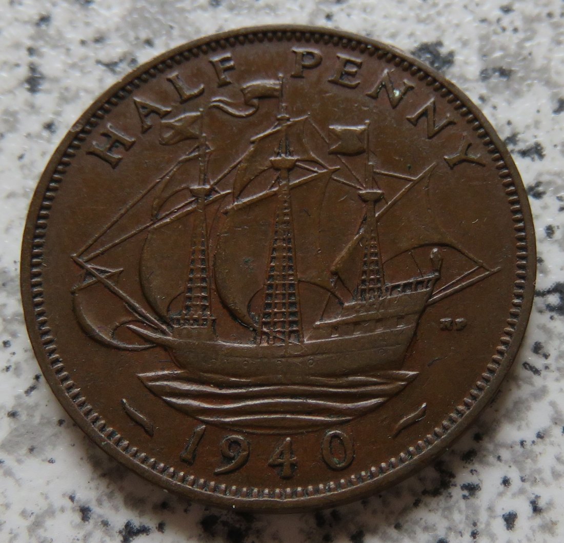  Großbritannien 1/2 Penny 1940 / Großbritannien half Penny 1940   