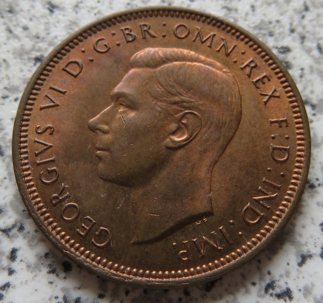  Großbritannien 1/2 Penny 1943 / Großbritannien half Penny 1943, Erhaltung   