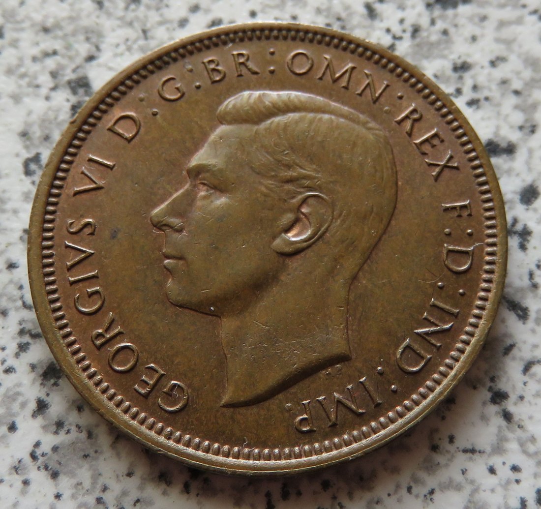  Großbritannien 1/2 Penny 1943 / Großbritannien half Penny 1943, Erhaltung   