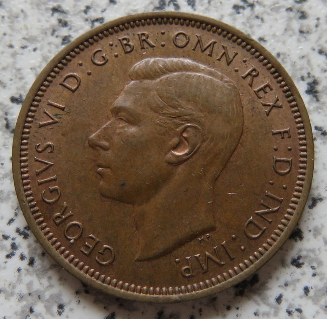  Großbritannien 1/2 Penny 1944 / Großbritannien half Penny 1944, Erhaltung   