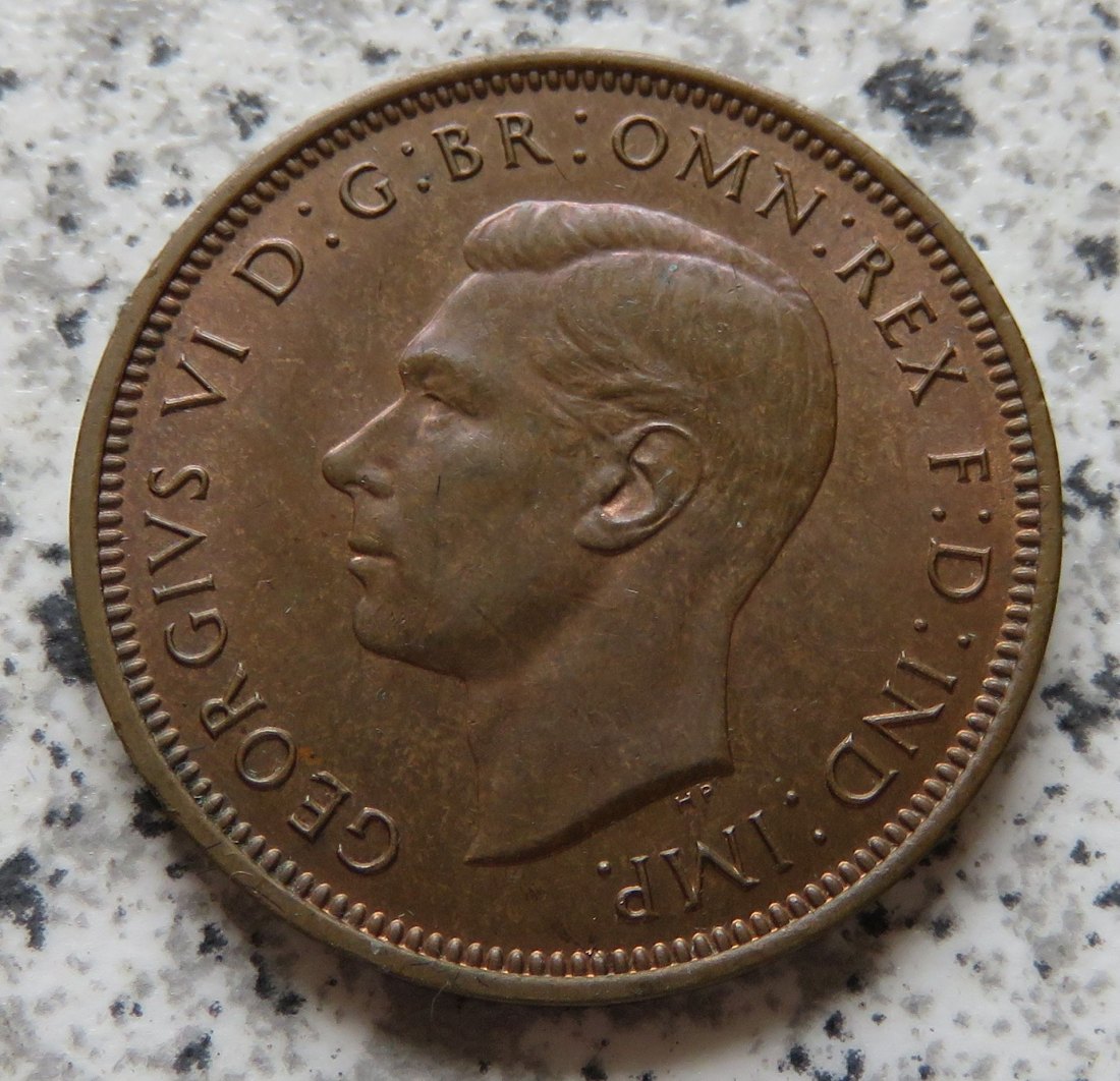  Großbritannien 1/2 Penny 1945 / Großbritannien half Penny 1945, Erhaltung   