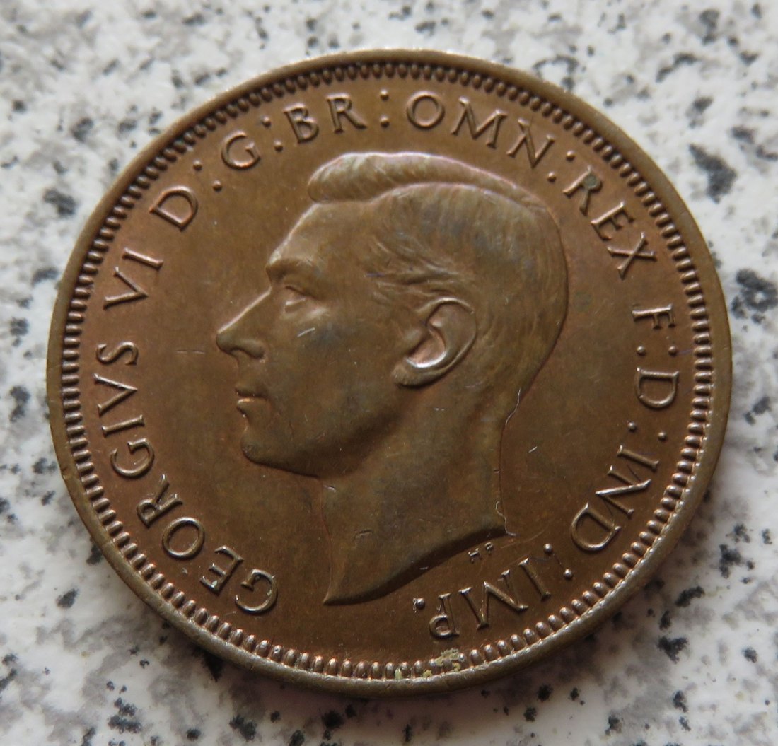  Großbritannien 1/2 Penny 1945 / Großbritannien half Penny 1945, Erhaltung   