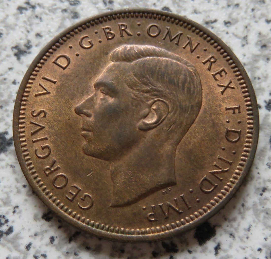  Großbritannien 1/2 Penny 1947 / Großbritannien half Penny 1947, Erhaltung   
