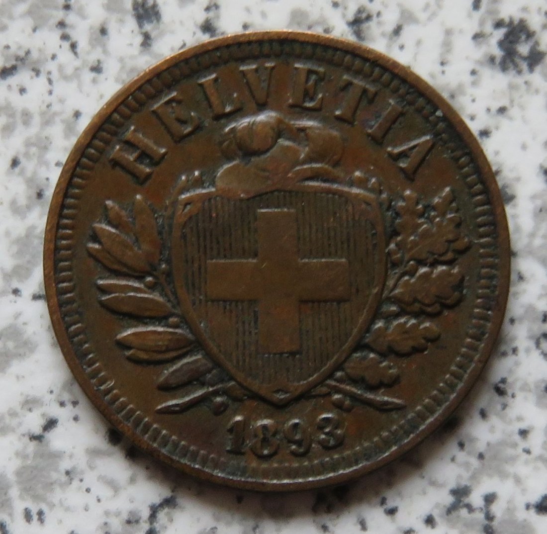 Schweiz 2 Rappen 1893 B   