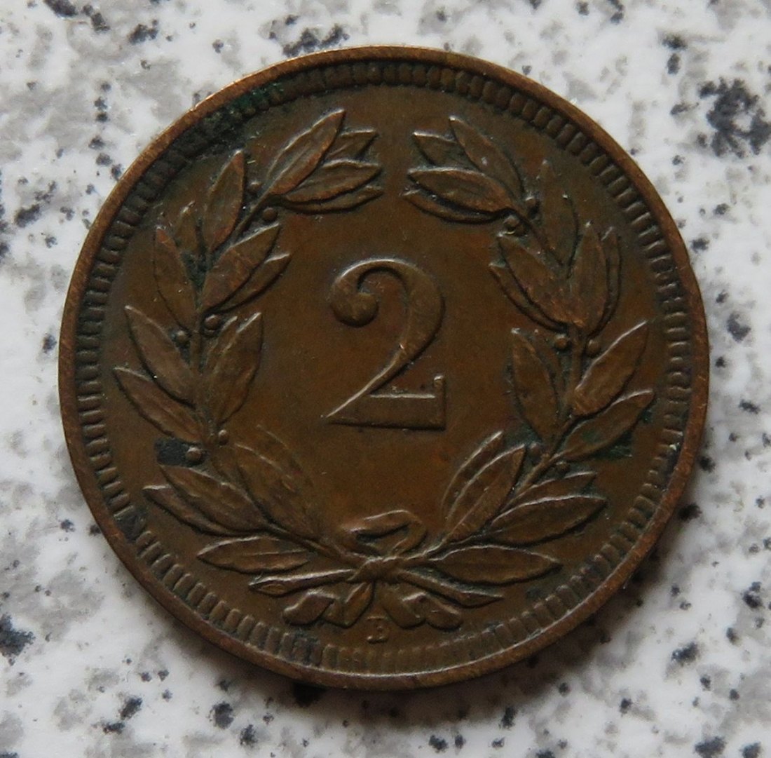  Schweiz 2 Rappen 1893 B   