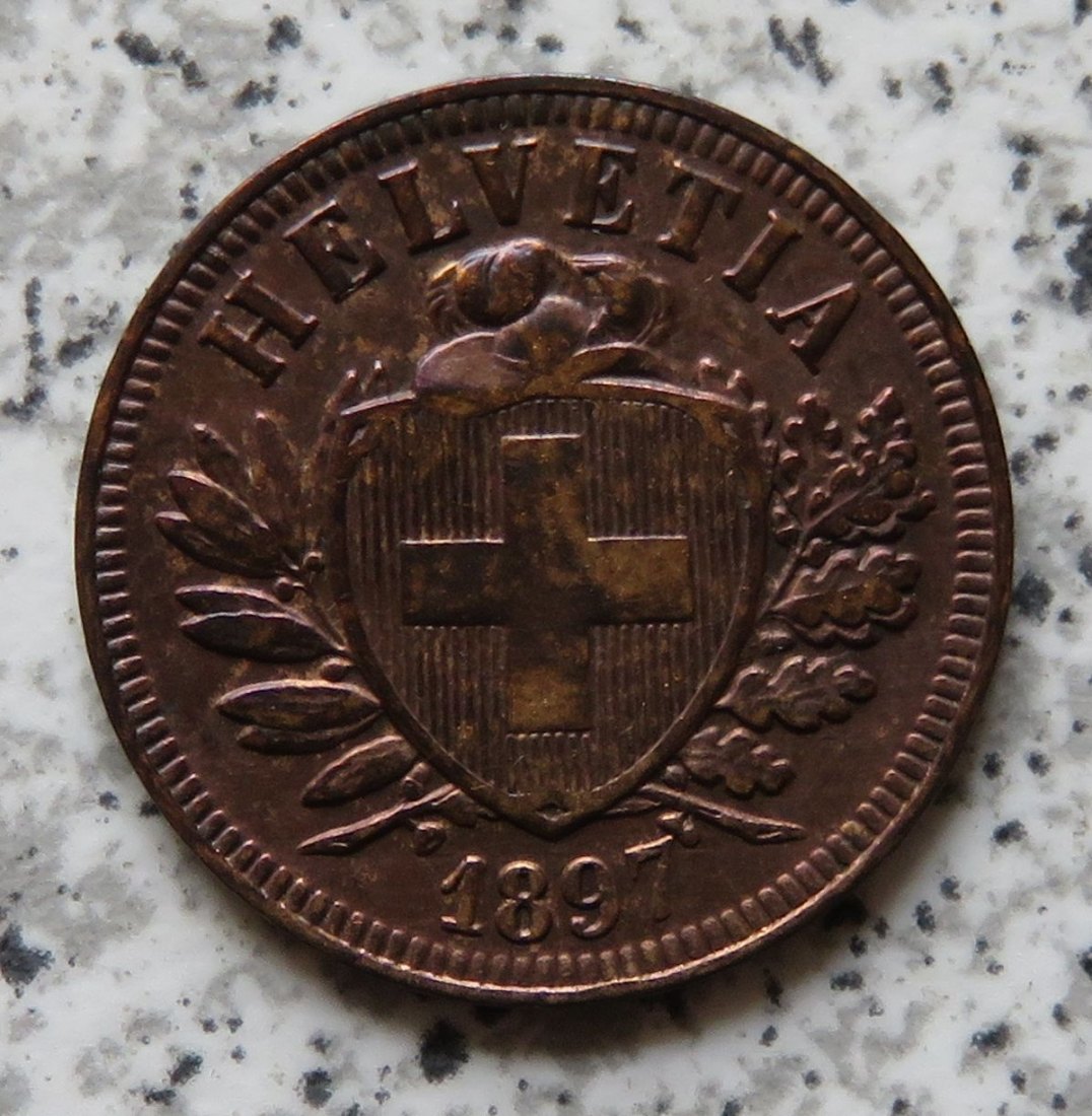  Schweiz 2 Rappen 1897 B   