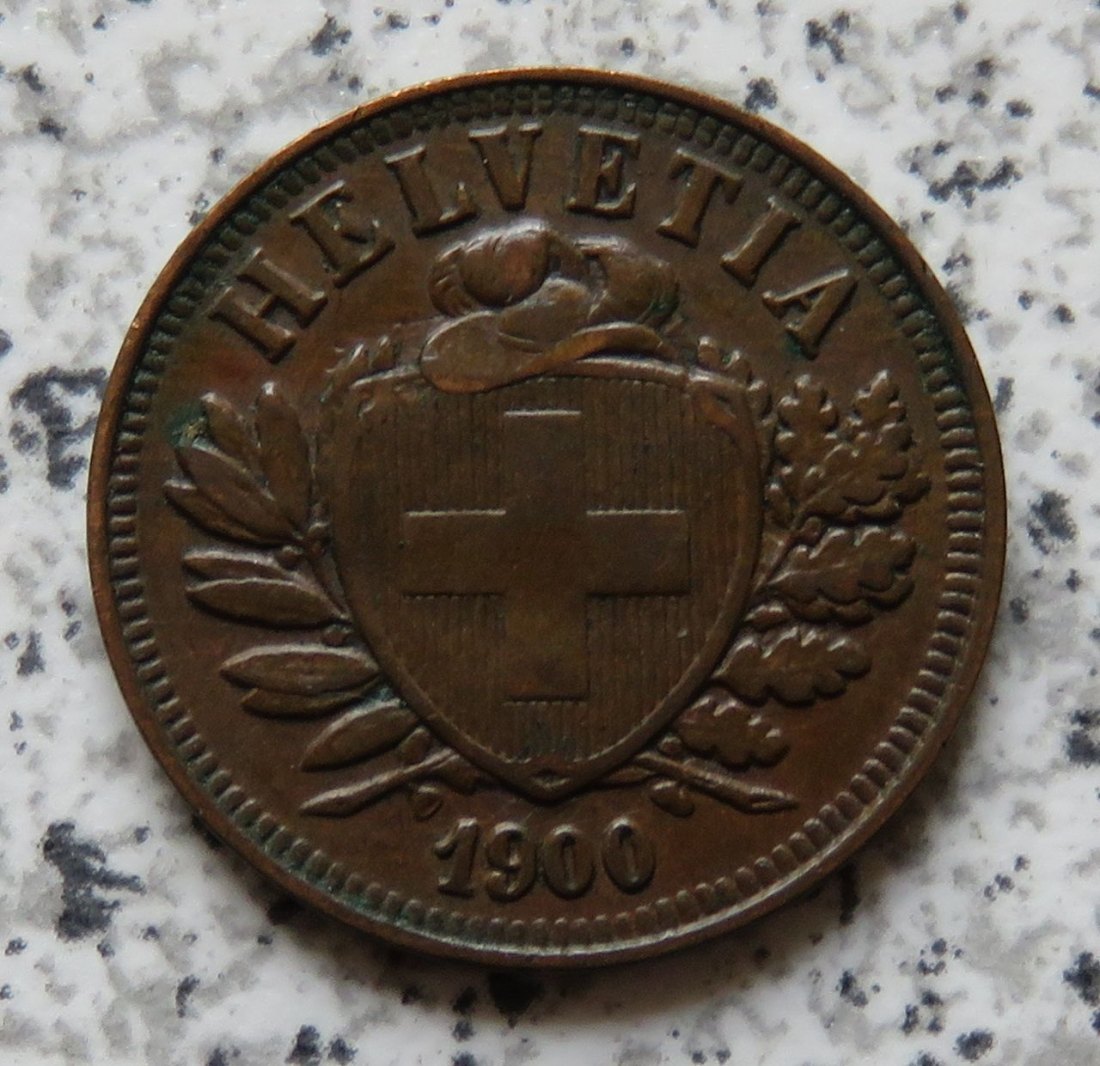  Schweiz 2 Rappen 1900 B   