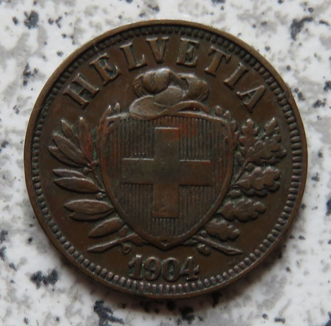  Schweiz 2 Rappen 1904 B   