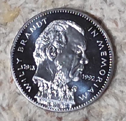  Liberia 1 Dollar 1993, in Gedächtnis an Willy Brandt   