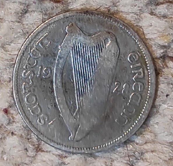  Irland 1/2 Crown 1928, SILBER   