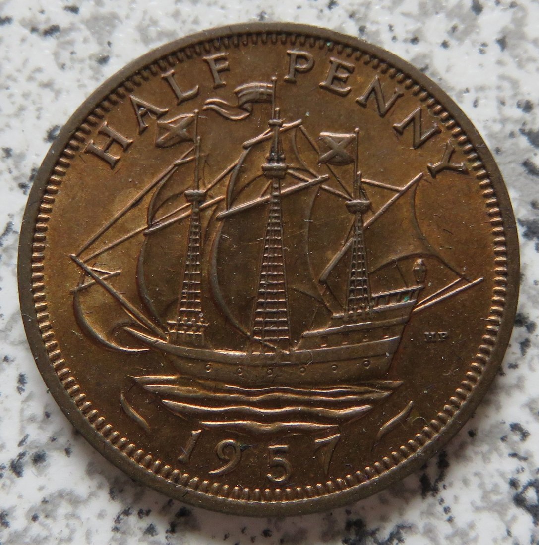  Großbritannien 1/2 Penny 1957 / Großbritannien half Penny 1957   