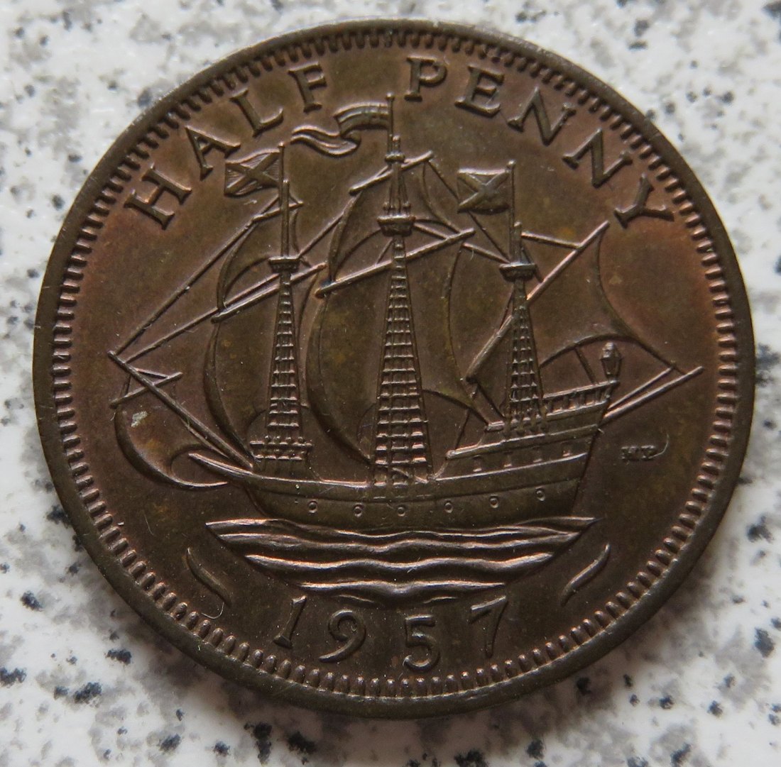  Großbritannien 1/2 Penny 1957 / Großbritannien half Penny 1957   