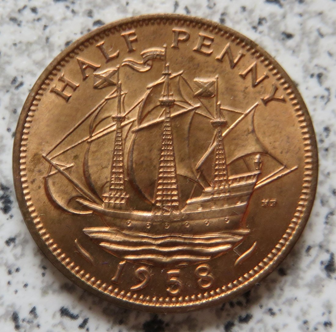  Großbritannien 1/2 Penny 1958 / Großbritannien half Penny 1958   