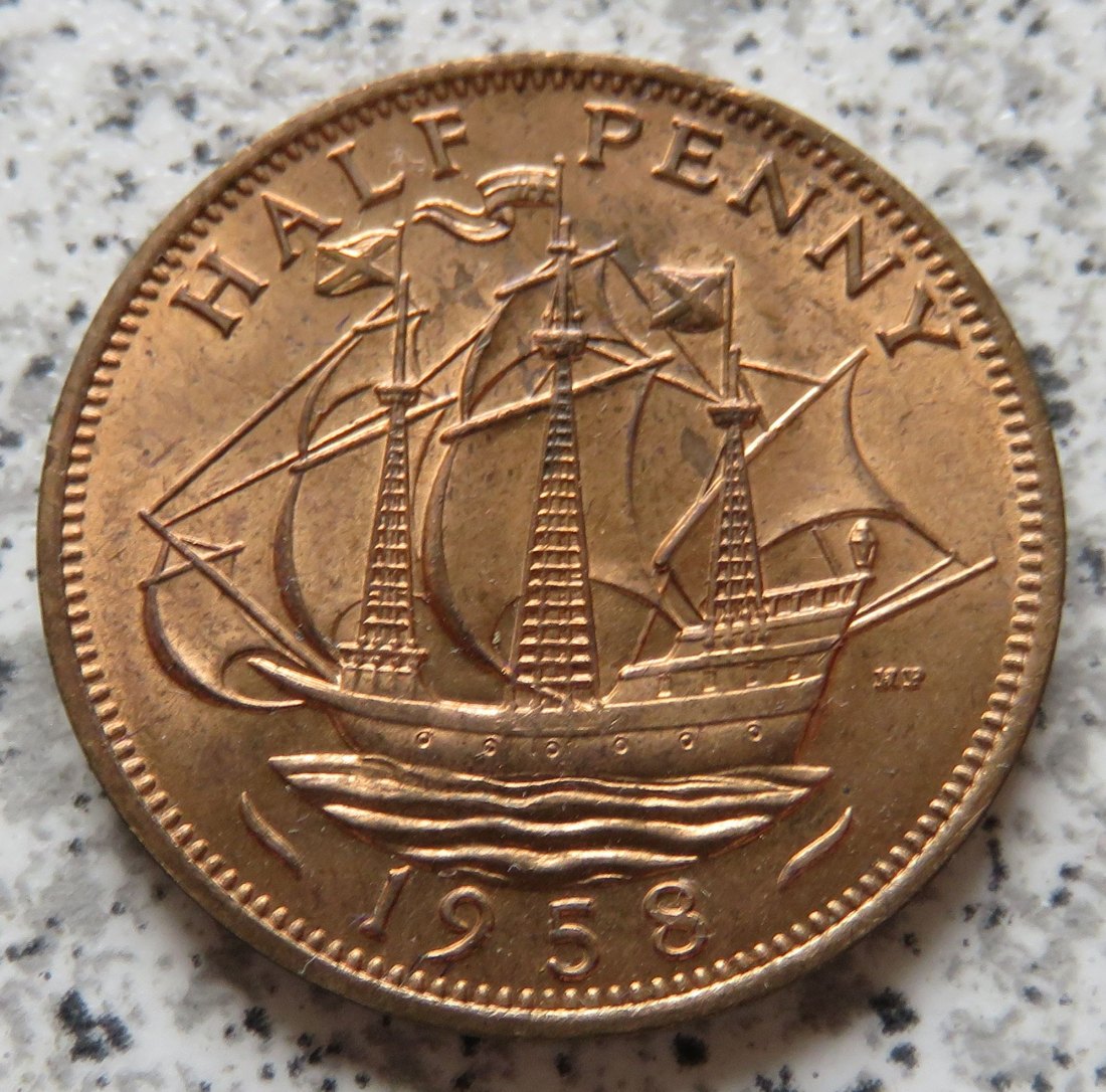  Großbritannien 1/2 Penny 1958 / Großbritannien half Penny 1958   