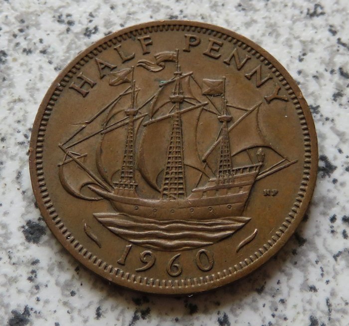  Großbritannien 1/2 Penny 1960 / Großbritannien half Penny 1960   