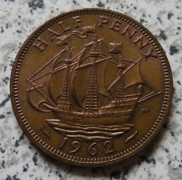  Großbritannien 1/2 Penny 1962 / Großbritannien half Penny 1962   