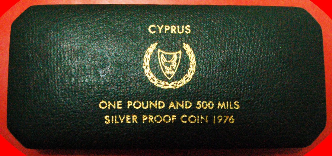  § JAHR DER FLÜCHTLINGE: ZYPERN ★ 1 PFUND 500 MILS 1976 SILBER PP! OHNE VORBEHALT!   
