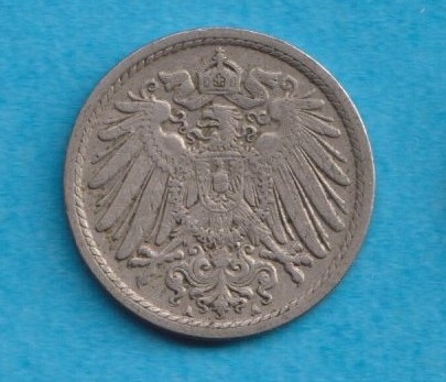  Kaiserreich 5 Pfennig 1908 A   