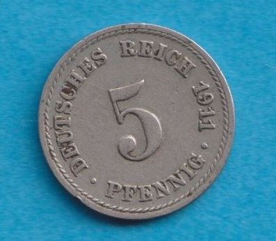  Kaiserreich 5 Pfennig 1911 A   