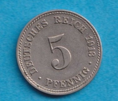  Kaiserreich 5 Pfennig 1913 D   
