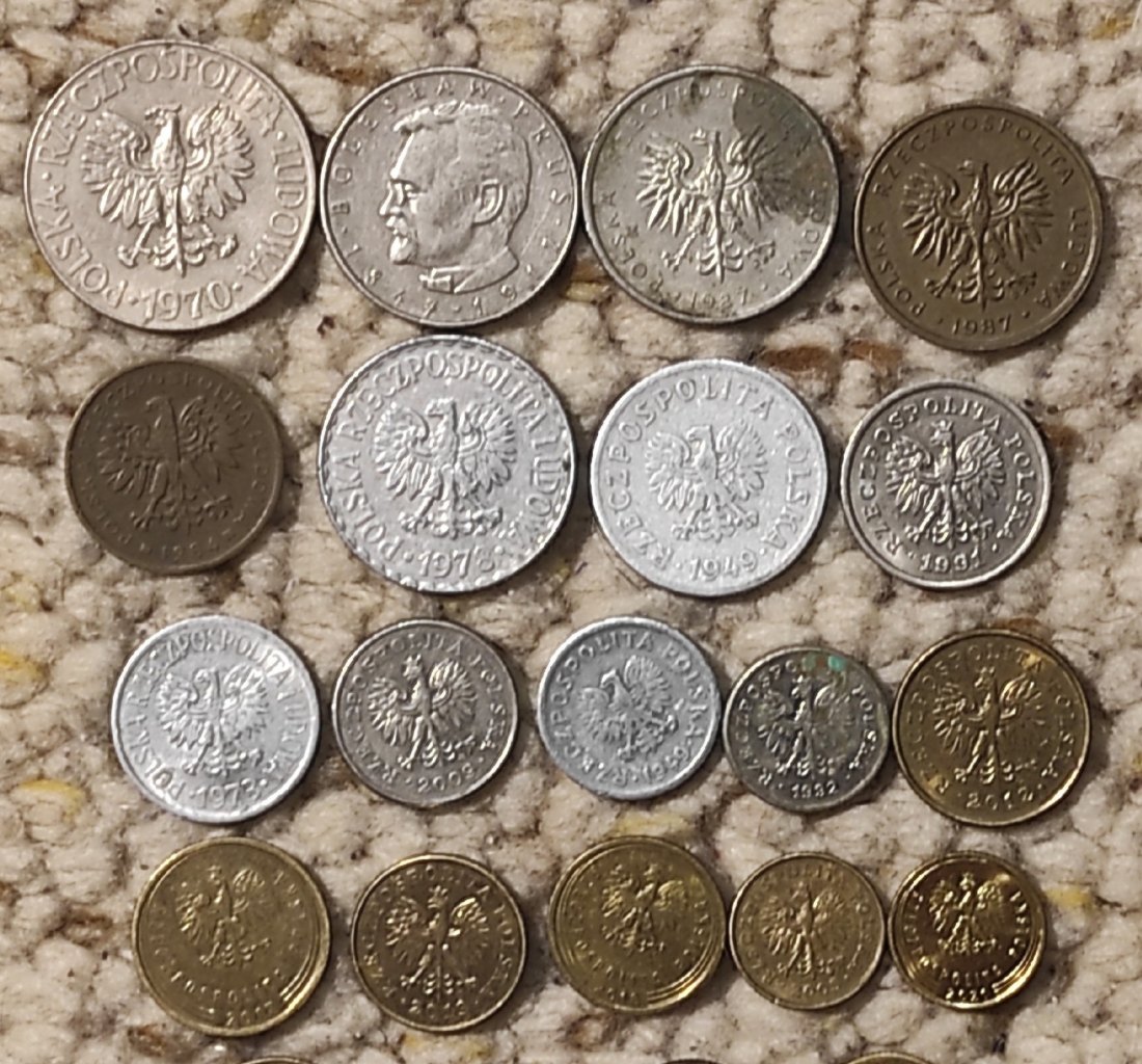  Set 007: Polen Münzlot mot 18 verschiedenen Münzen   