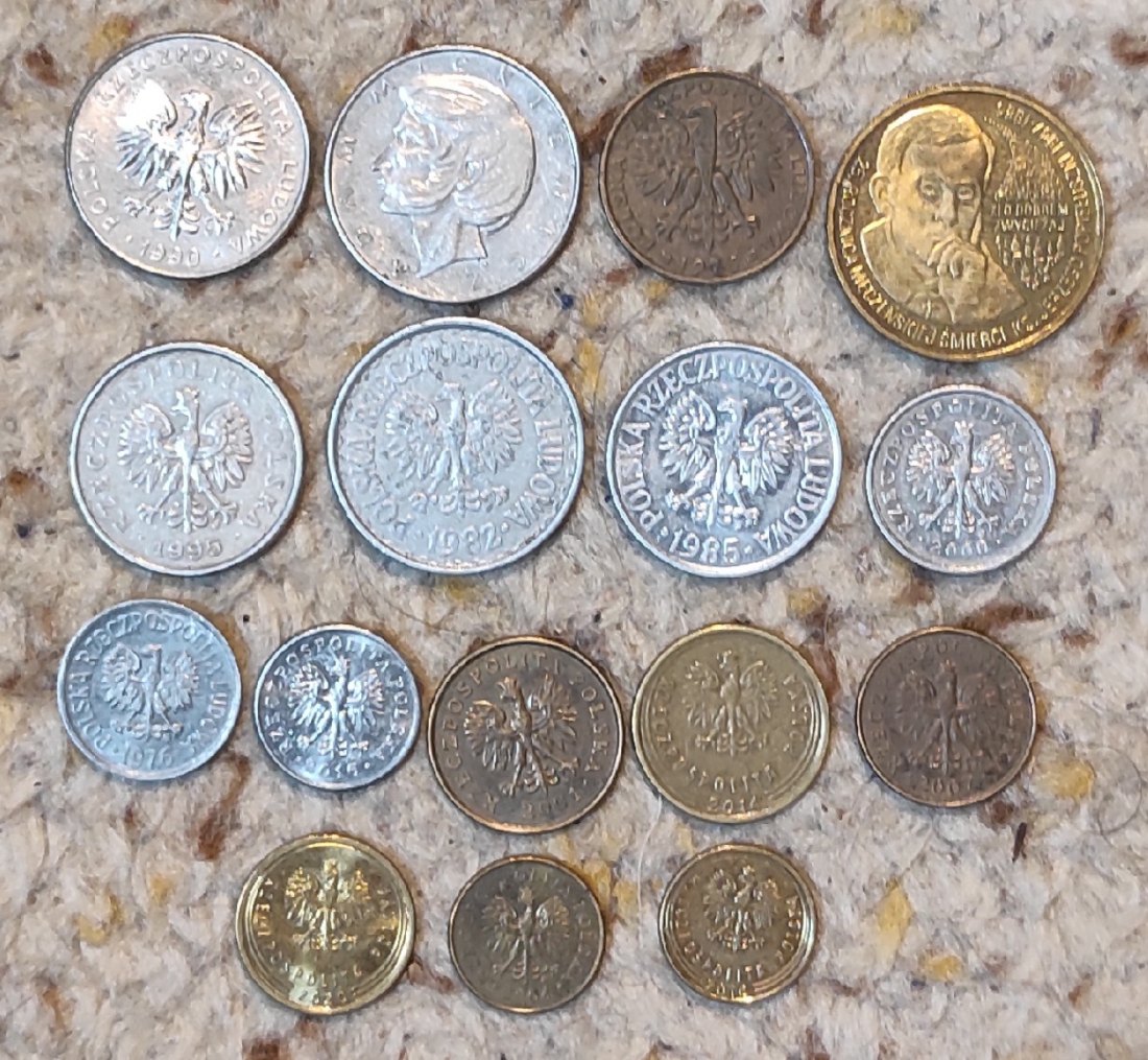  Set 030; Polen Münzlot mit 16 verschiedenen Münzen   