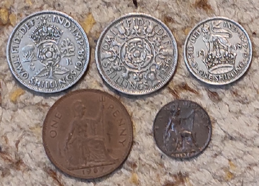  Großbritannien Münzlot mit 5 verschiedenen Münzen   