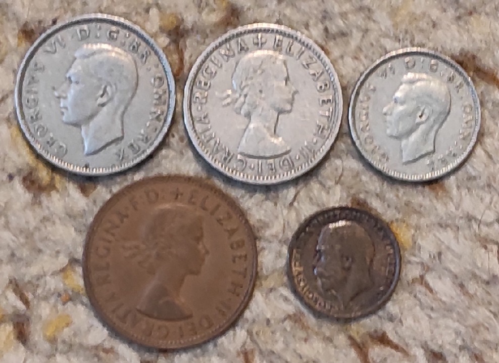  Großbritannien Münzlot mit 5 verschiedenen Münzen   