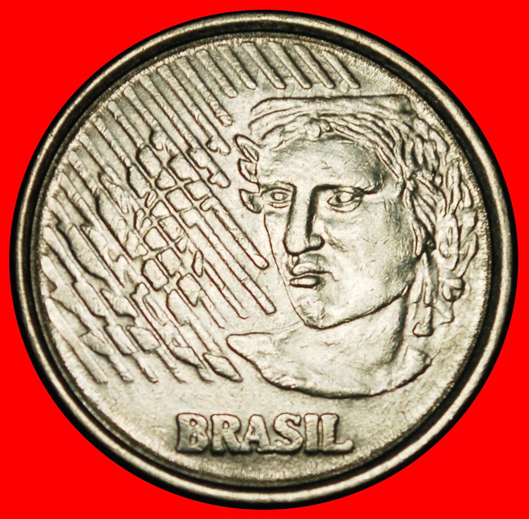  Ⰺ LORBEERKOPF (1994-1995): BRASILIEN ★ 50 CENTAVO 1995 STEMPEL I!★OHNE VORBEHALT!   