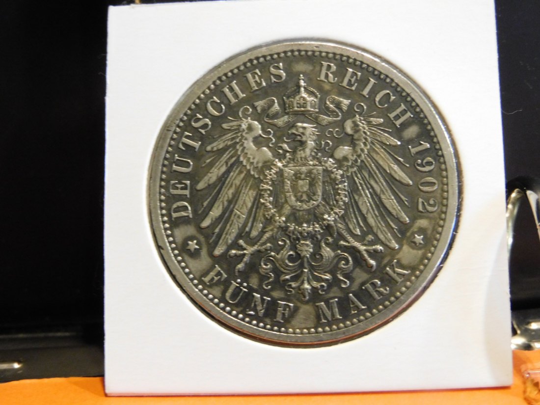  GERMANY 5 MARK 1902 BADEN.GRADE-PLEASE SEE PHOTOS.   